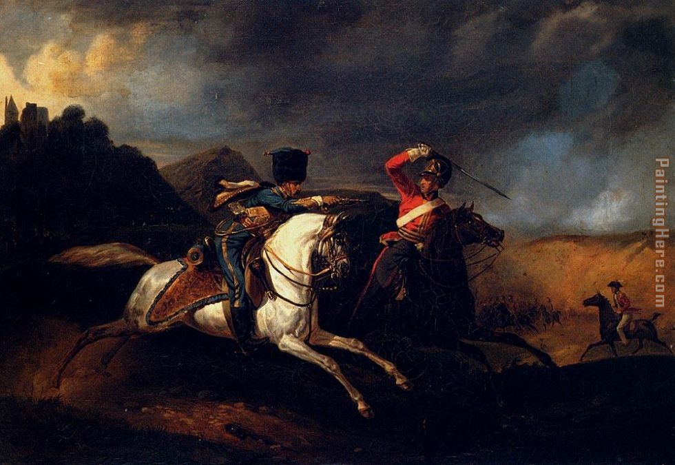 Horace Vernet Two Soldiers On Horseback